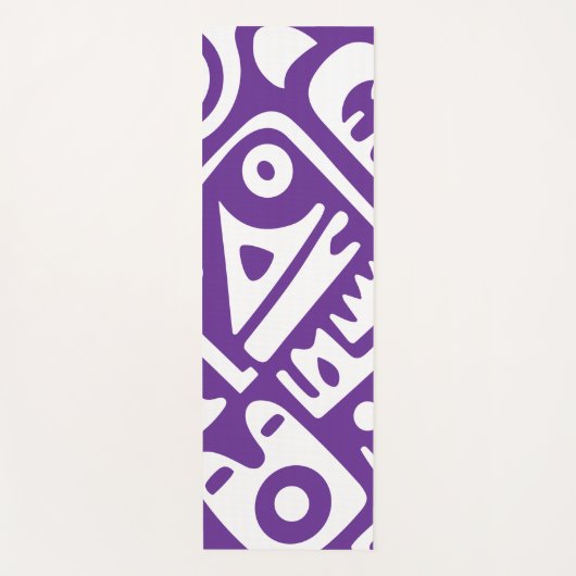 paarse en witte doodles 2 van 4 yogamat (Voorkant)