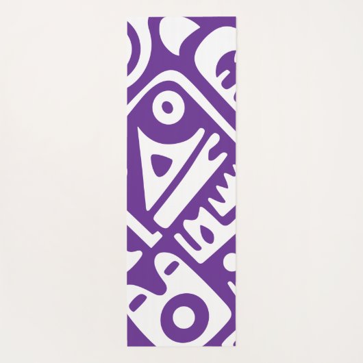 paarse en witte doodles 2 van 4 yogamat (Achterkant)