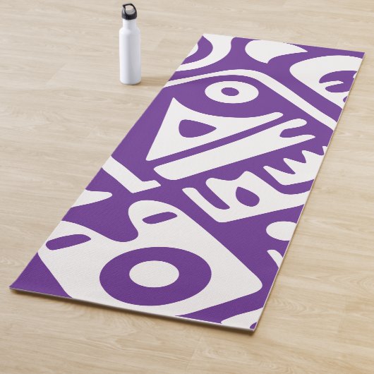paarse en witte doodles 2 van 4 yogamat (In situ)