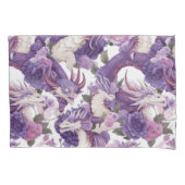 Paarse en witte dragers en Rozen Kussensloop (Voorkant-Links)