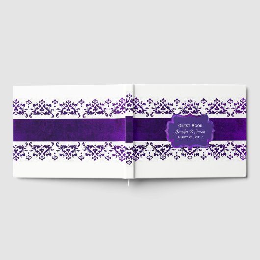 Paarse en witte dunningstdans gastenboek (Volledig)
