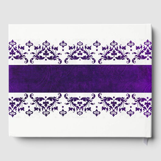 Paarse en witte dunningstdans gastenboek (Achterkant)