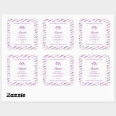 Paarse en witte etiketten van het Product van de W (Vel)