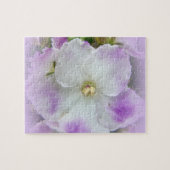 Paarse en witte Fancy Afrikaanse Violetten Legpuzzel (Horizontaal)