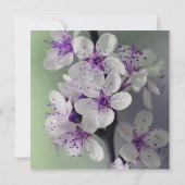 Paarse en witte Floral Bridal Shower Kaart (Achterkant)