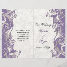 Paarse en witte Floral Spring Wedding