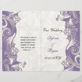 Paarse en witte Floral Spring Wedding