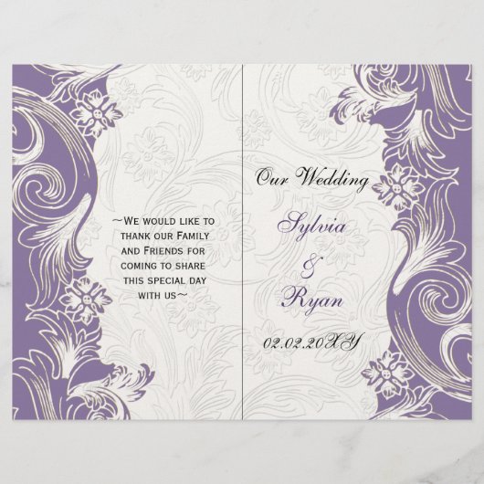 Paarse en witte Floral Spring Wedding (Voorkant)