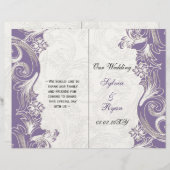 Paarse en witte Floral Spring Wedding (Voorkant / Achterkant)