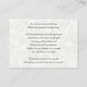 Paarse en witte Floral Spring Wedding Informatiekaartje (Achterkant)