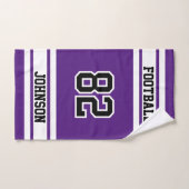 Paarse en witte Football - 100% aanpassen Handdoek (Handdoek)