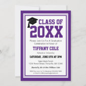 Paarse en witte fotograaf Partij Kaart (Achterkant)