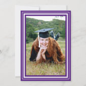 Paarse en witte fotograaf Partij Kaart (Achterkant)