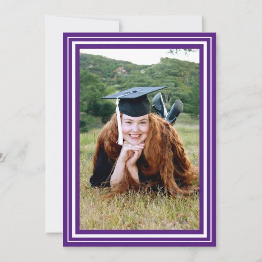 Paarse en witte fotograaf Partij Kaart (Achterkant)