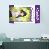 Paarse en witte foto's Eén fotograafpartij Spandoek (Beurs)