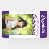 Paarse en witte foto's Eén fotograafpartij Spandoek (Horizontaal)