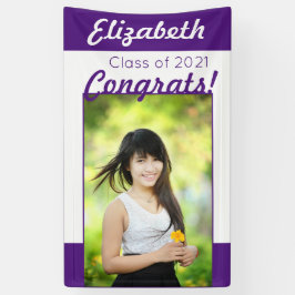 Paarse en witte foto's Eén fotograafpartij Spandoek