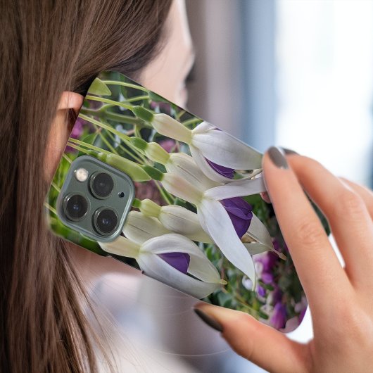 Paarse en witte Fuchsia Flowers Case-Mate iPhone Case