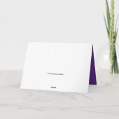 Paarse en witte Gefeliciteerd met Afstuderen Kaart (Achterkant)