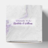 Paarse en witte gemarmerde bruiloft gunst doos bedankdoosjes (Bovenkant)