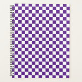 paarse en witte Geruite 2024 Planner (Voorkant)