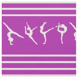 Paarse en witte gestreept gymnastiek stof