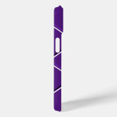 Paarse en Witte Gestreepte Ontwerp Fancy X-Initiaa Case-Mate iPhone Case (Achterkant / Rechts)