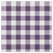 Paarse en witte Gingham Block Pattern Fabric Stof (Close Up)