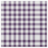 Paarse en witte Gingham Block Pattern Fabric Stof (Swatch)