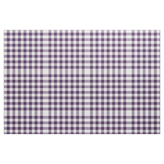 Paarse en witte Gingham Block Pattern Fabric Stof (Fat Quarter)