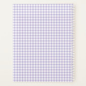 Paarse en witte Gingham Custom Planner (Achterkant)