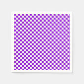 Paarse en witte gingham gecontroleerd servet (Voorkant)