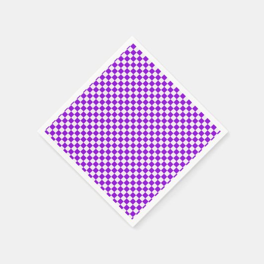 Paarse en witte gingham gecontroleerd servet (Hoek)