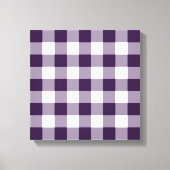Paarse en witte gingham Pattern Canvas Afdruk (Voorkant)