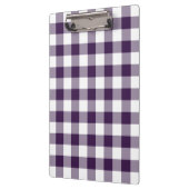 Paarse en witte gingham Pattern Klembord (Links)