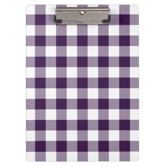 Paarse en witte gingham Pattern Klembord (Voorkant)