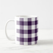 Paarse en witte gingham Pattern Koffiemok (Links)