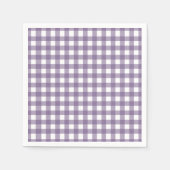 Paarse en witte Gingham Pattern Servet (Voorkant)