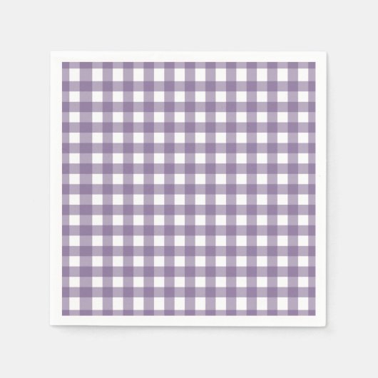 Paarse en witte Gingham Pattern Servet (Voorkant)