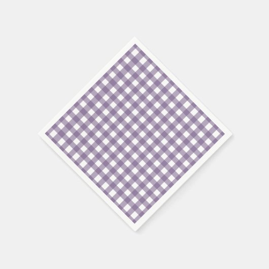 Paarse en witte Gingham Pattern Servet (Hoek)