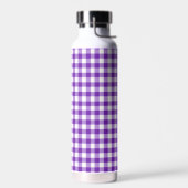 Paarse en witte gingham Pattern Waterfles (Links)