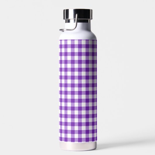 Paarse en witte gingham Pattern Waterfles (Rechts)