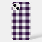 Paarse en witte Gingham Pset Case-Mate iPhone Case (Achterkant)
