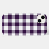 Paarse en witte Gingham Pset Case-Mate iPhone Case (Achterkant (horizontaal))