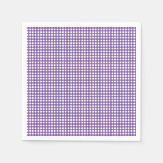 Paarse en witte gingham servet (Voorkant)