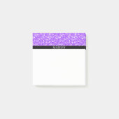 Paarse en witte glitter post-it® notes (Voorkant)