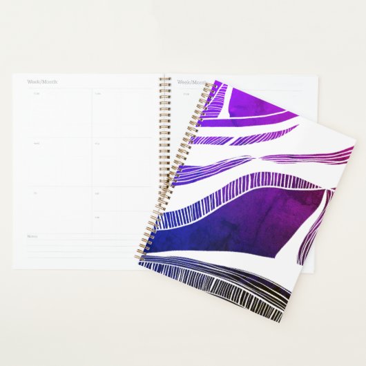 Paarse en witte golven planner (Display)