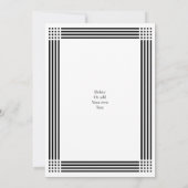 Paarse en witte grenzende bruiloft kaart (Achterkant)