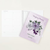 paarse en witte grillenbruiloft planner (Display)