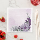 paarse en witte grillenbruiloft servet (Insitu)